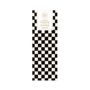 TISSUE PAPER - BLACK CHECKER