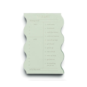 WAVY DAILY NOTEPAD - SAGE